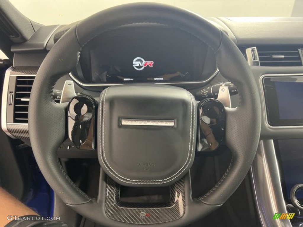 2022 Land Rover Range Rover Sport SVR Carbon Edition Ebony/Ebony Steering Wheel Photo #144567618