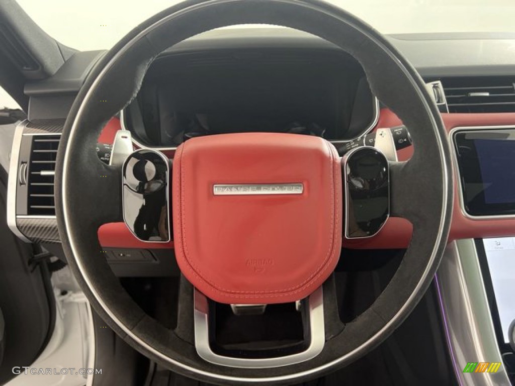 2022 Land Rover Range Rover Sport HST Pimento/Ebony Steering Wheel Photo #144567966