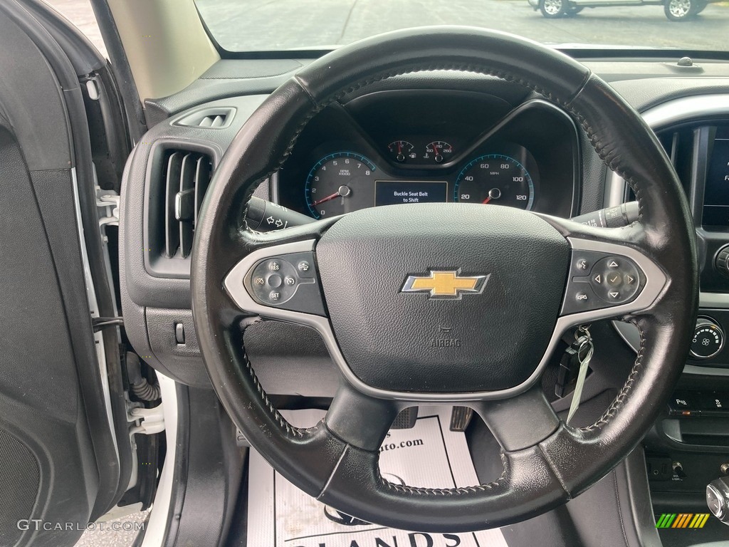 2020 Chevrolet Colorado LT Extended Cab Jet Black Steering Wheel Photo #144568638