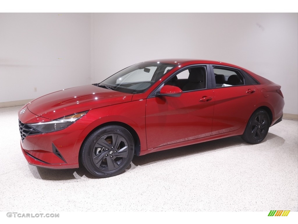 2021 Elantra SEL - Scarlet Red Pearl / Medium Gray photo #3
