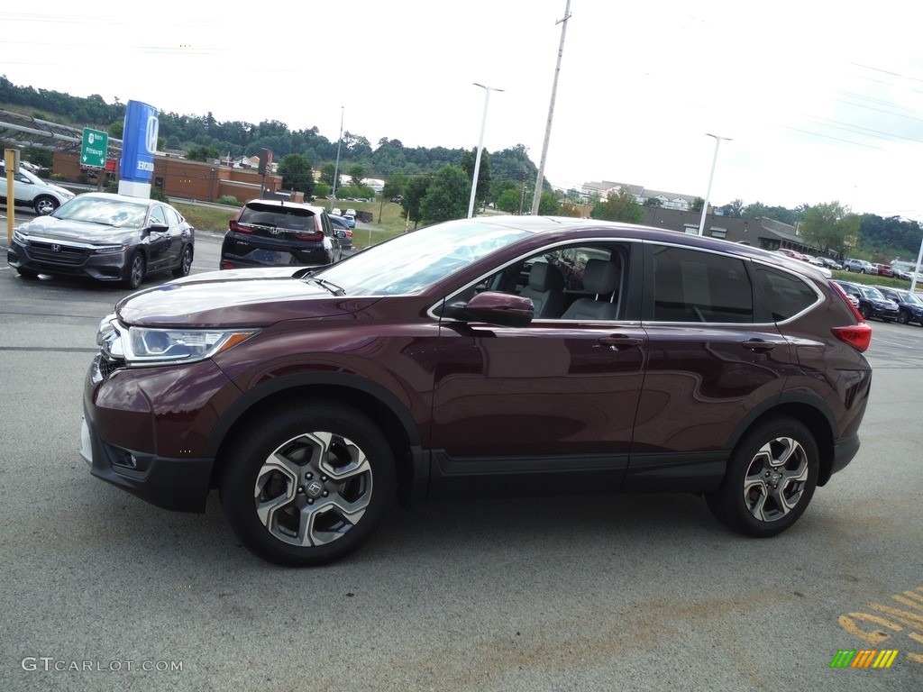 2019 CR-V EX-L AWD - Basque Red Pearl II / Gray photo #7