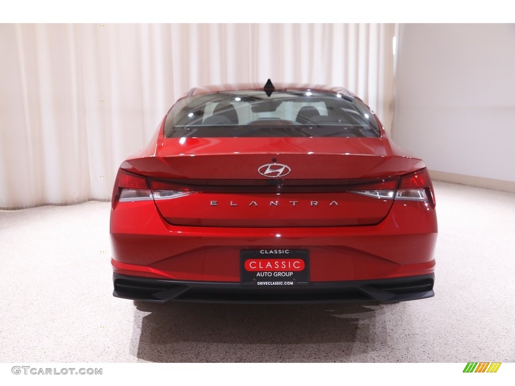 2021 Elantra SEL - Scarlet Red Pearl / Medium Gray photo #18