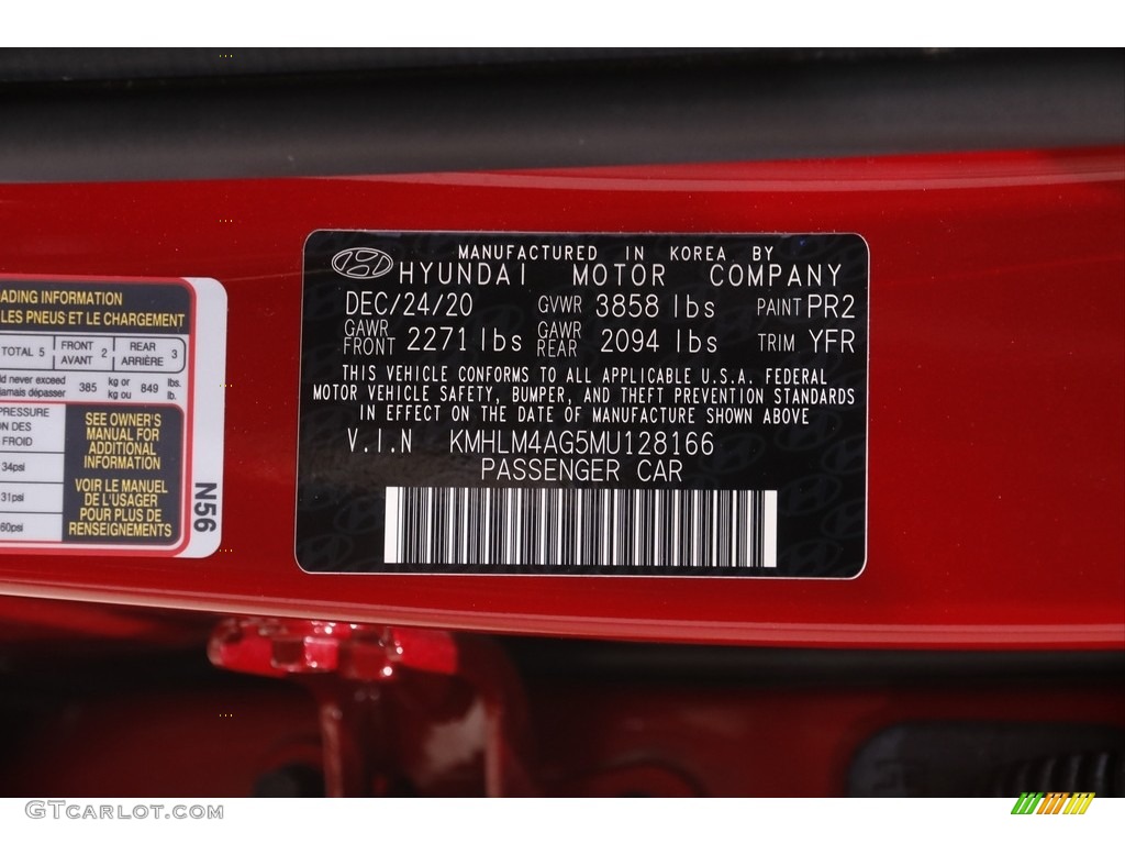 2021 Elantra SEL - Scarlet Red Pearl / Medium Gray photo #21