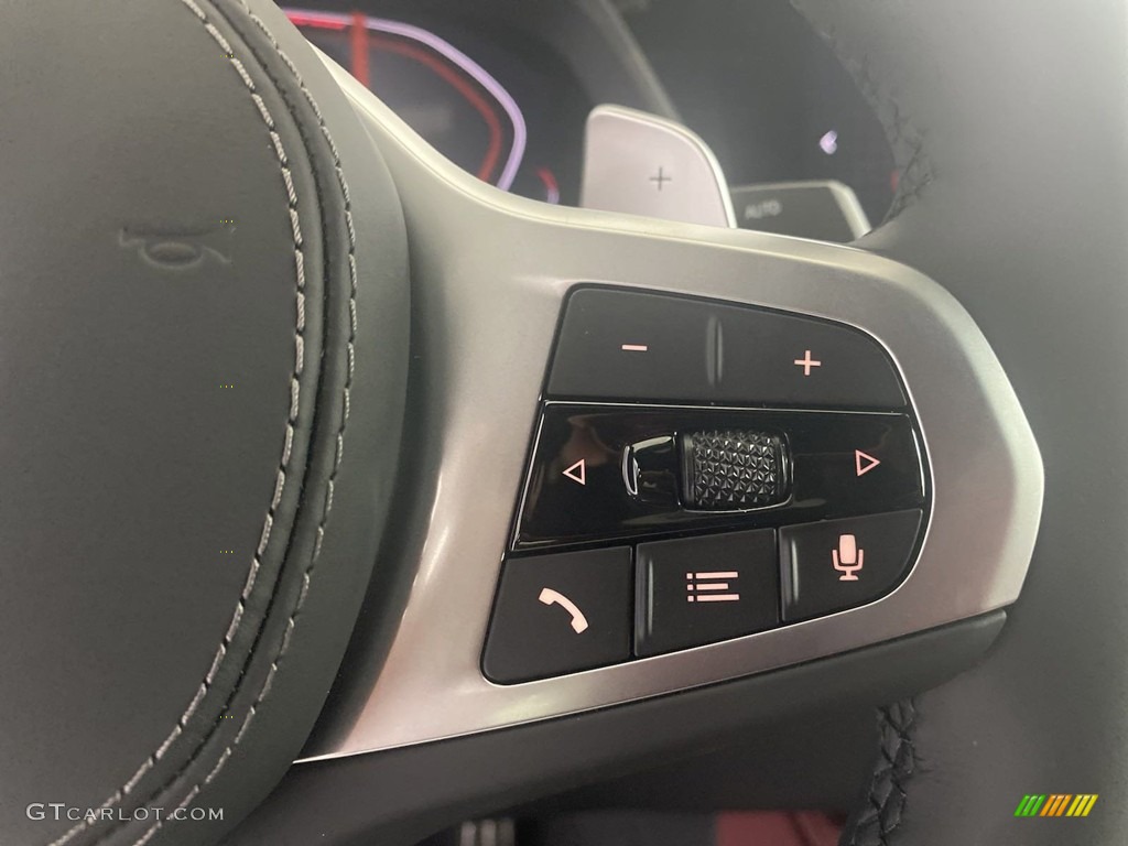 2022 BMW X6 M50i Tacora Red Steering Wheel Photo #144570622