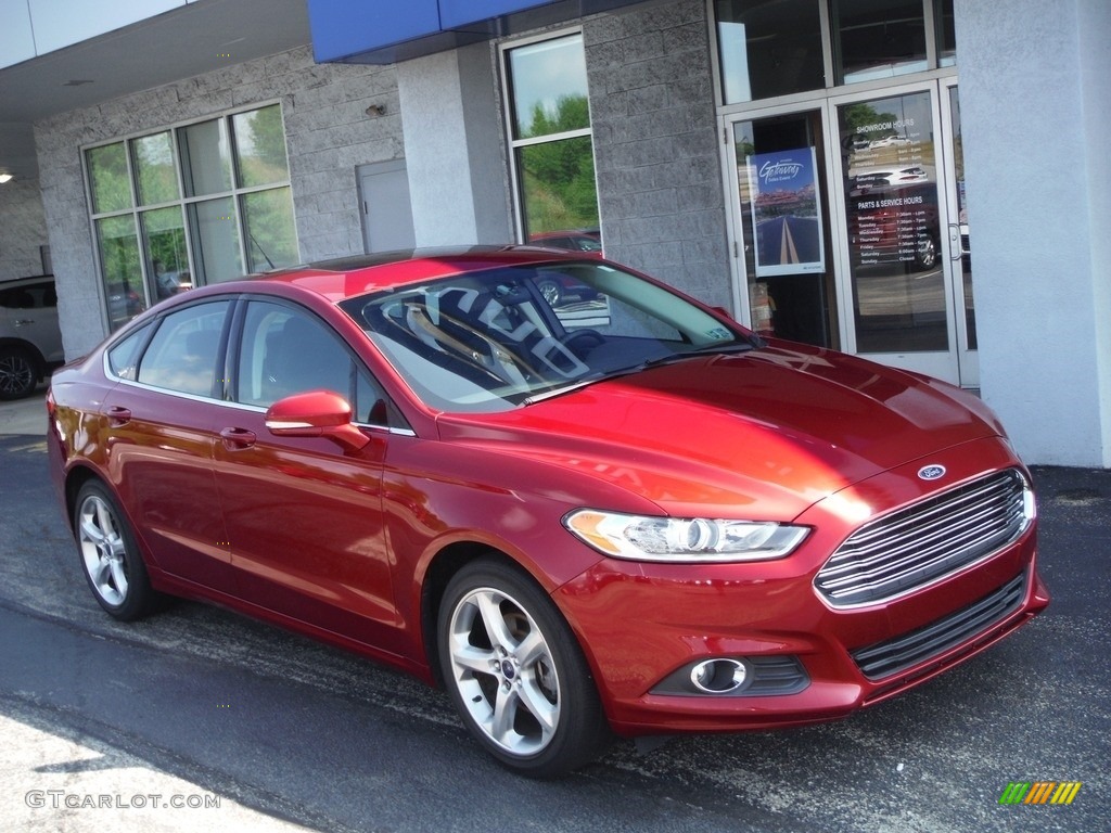 2016 Fusion SE AWD - Ruby Red Metallic / Charcoal Black photo #1