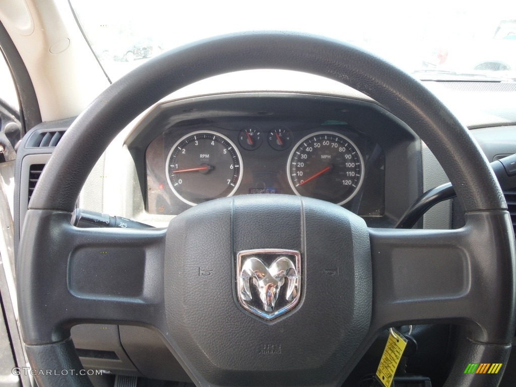 2012 Dodge Ram 1500 ST Regular Cab 4x4 Dark Slate Gray/Medium Graystone Steering Wheel Photo #144573907