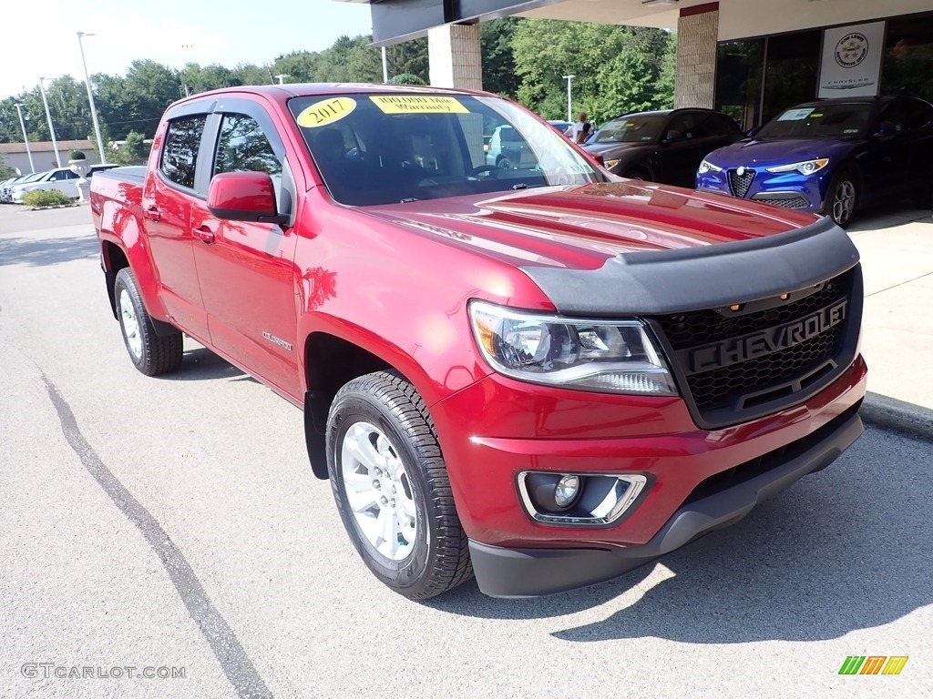 2017 Colorado LT Crew Cab 4x4 - Cajun Red Tintcoat / Jet Black photo #2