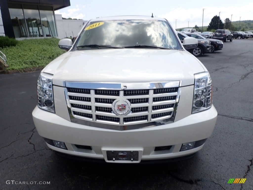 2011 Escalade AWD - White Diamond Tricoat / Cashmere/Cocoa photo #11