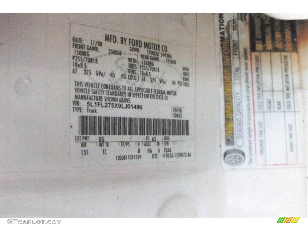 2009 Lincoln Navigator Limousine Color Code Photos
