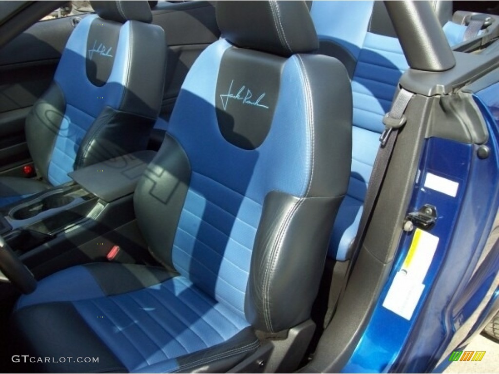 Blue/Dark Charcoal Interior 2006 Ford Mustang Roush Stage 2 Convertible Photo #144576001