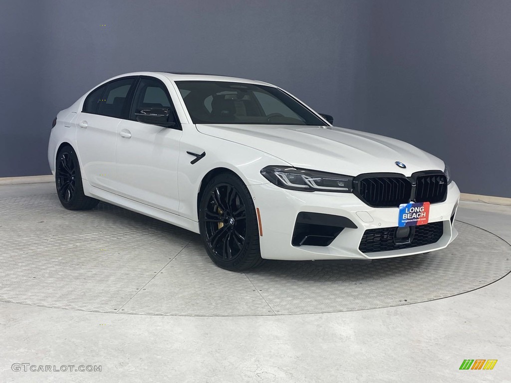 Alpine White 2022 BMW M5 Competition Exterior Photo #144576474