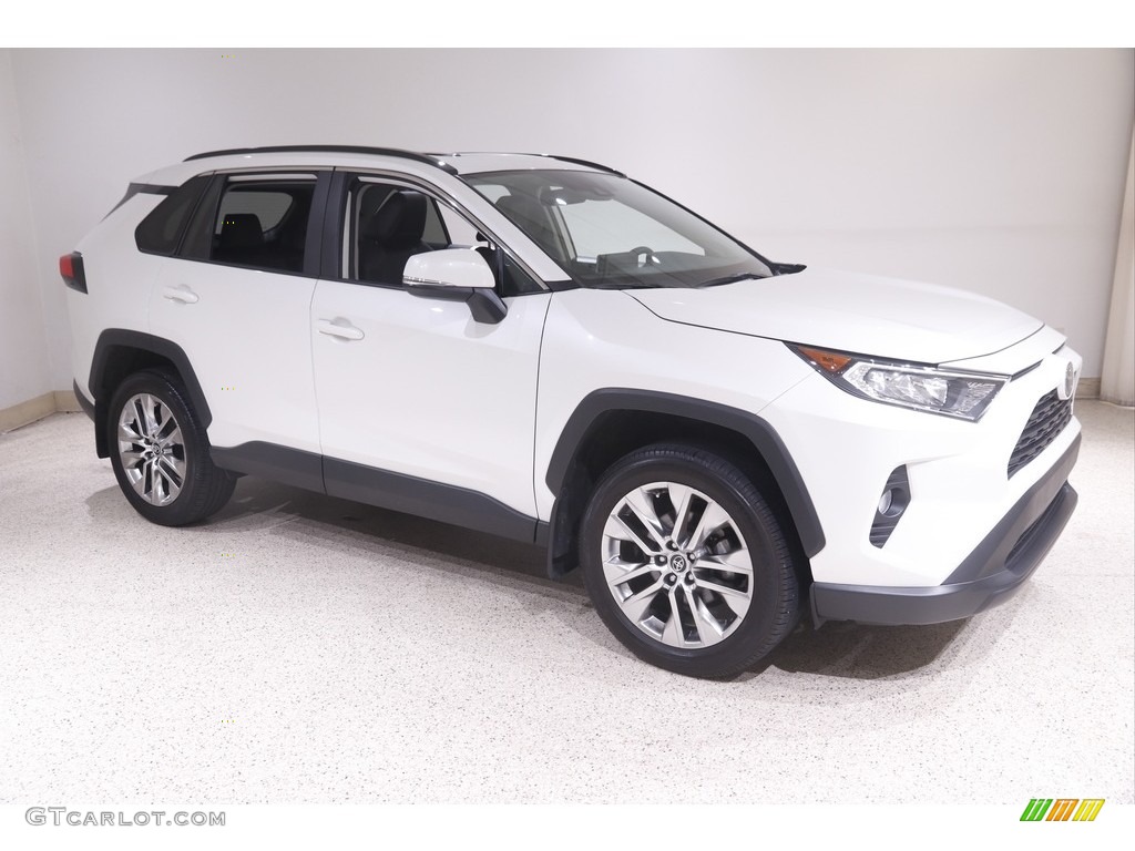 2021 RAV4 XLE Premium AWD - Blizzard White Pearl / Black photo #1