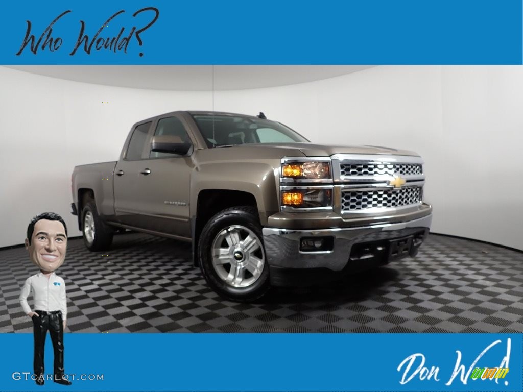 2015 Silverado 1500 LT Double Cab 4x4 - Brownstone Metallic / Jet Black photo #1