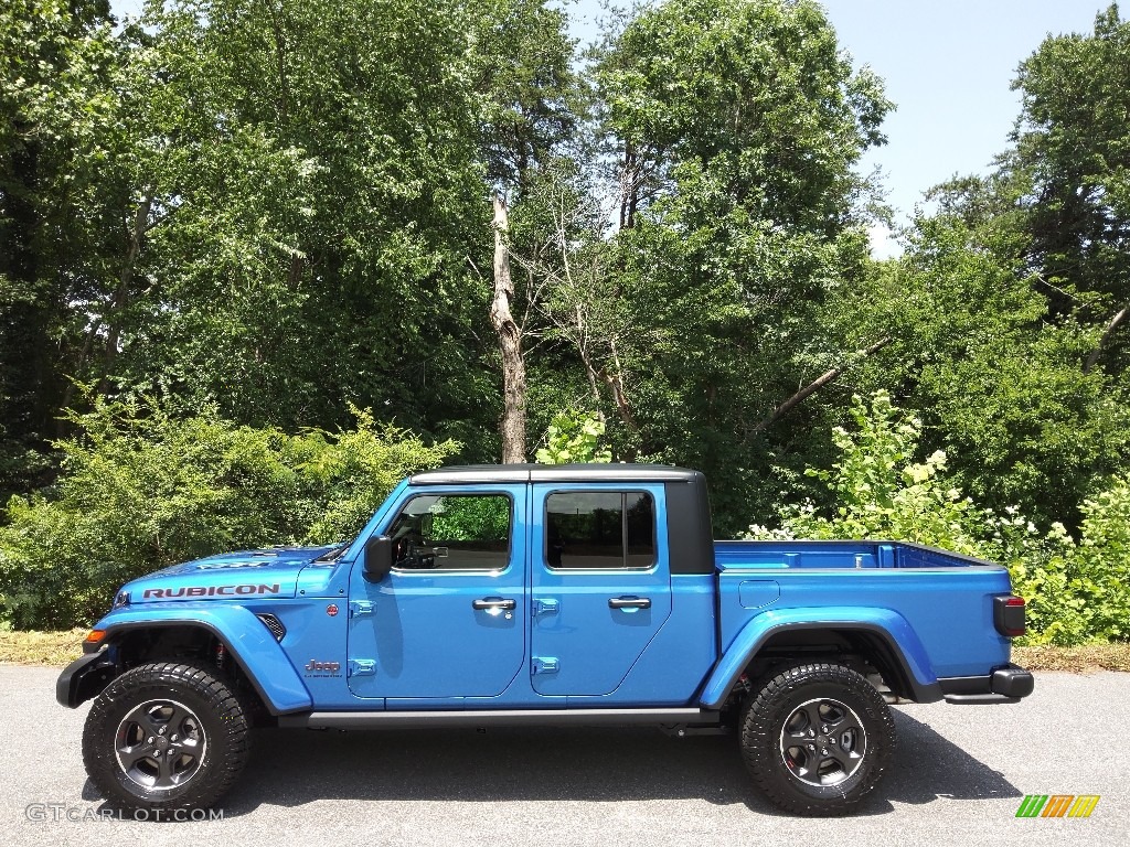 2022 Gladiator Rubicon 4x4 - Hydro Blue Pearl / Black photo #1