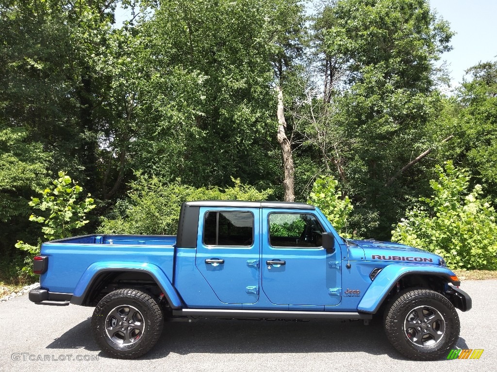 2022 Gladiator Rubicon 4x4 - Hydro Blue Pearl / Black photo #5