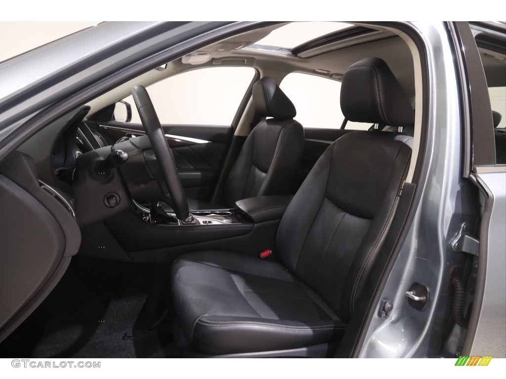 2015 Q50 3.7 AWD - Hagane Blue / Graphite photo #5
