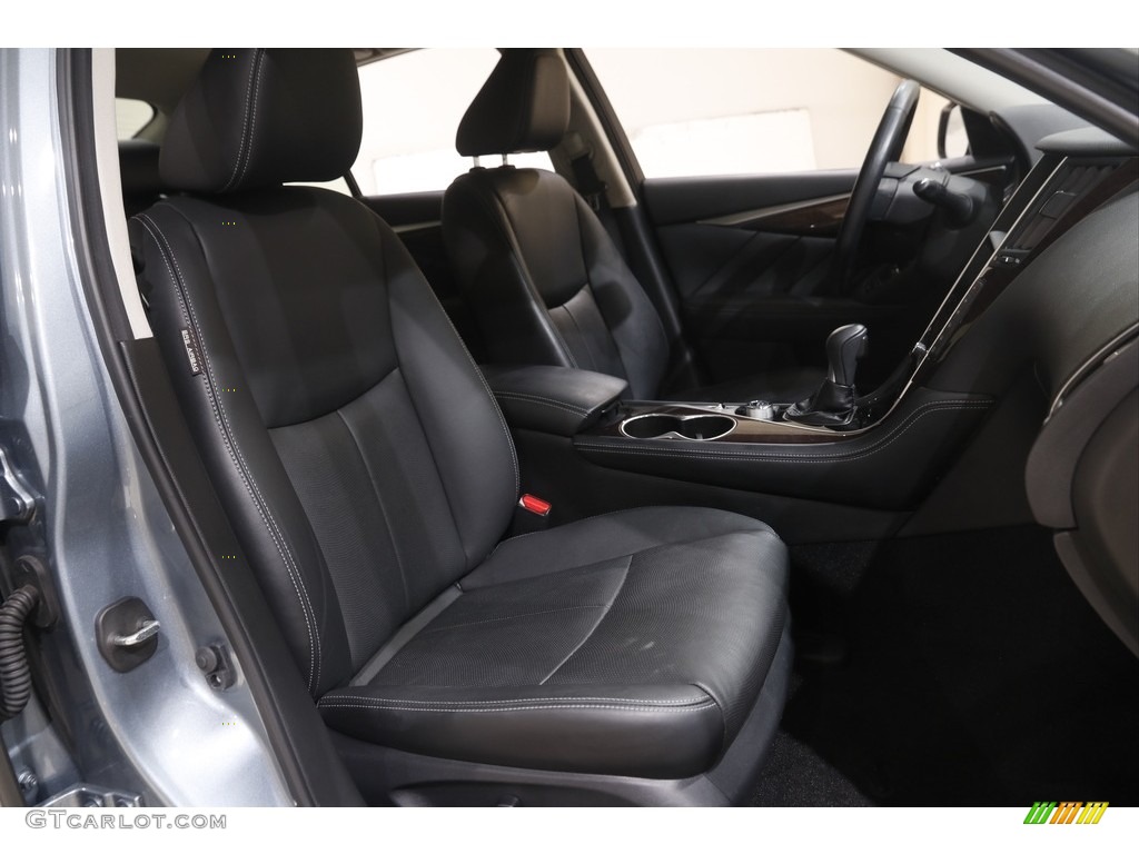 2015 Q50 3.7 AWD - Hagane Blue / Graphite photo #17