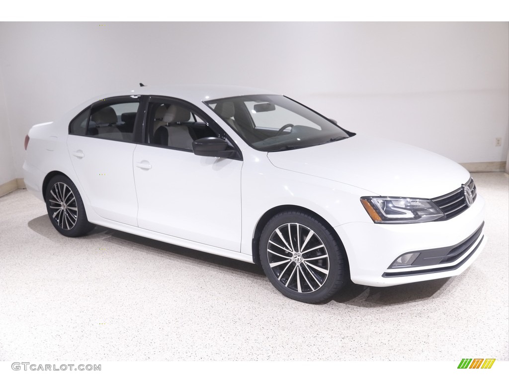 2016 Jetta Sport - Pure White / Black/Ceramique photo #1