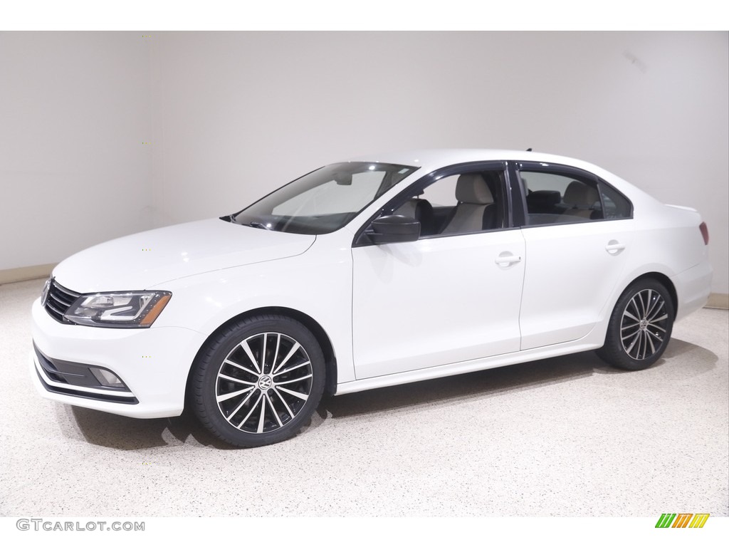 2016 Jetta Sport - Pure White / Black/Ceramique photo #3