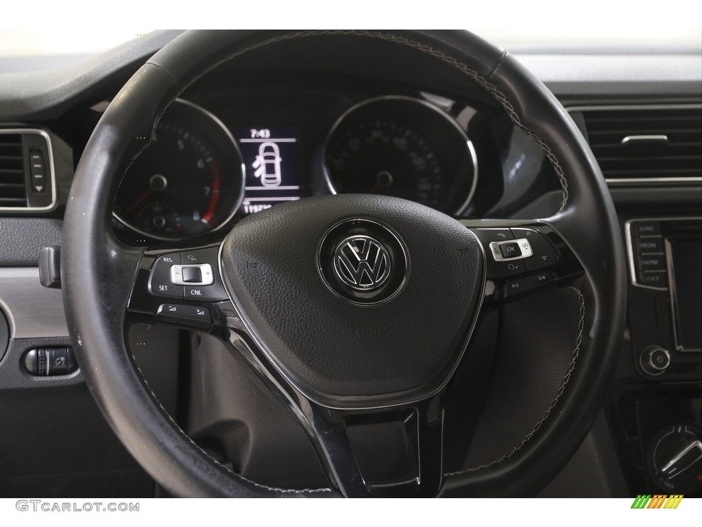 2016 Volkswagen Jetta Sport Black/Ceramique Steering Wheel Photo #144587005