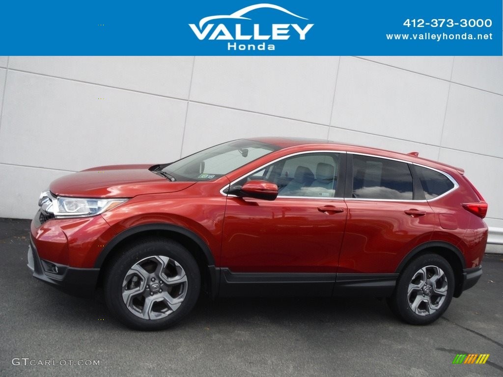 2019 CR-V EX-L AWD - Molten Lava Pearl / Ivory photo #2