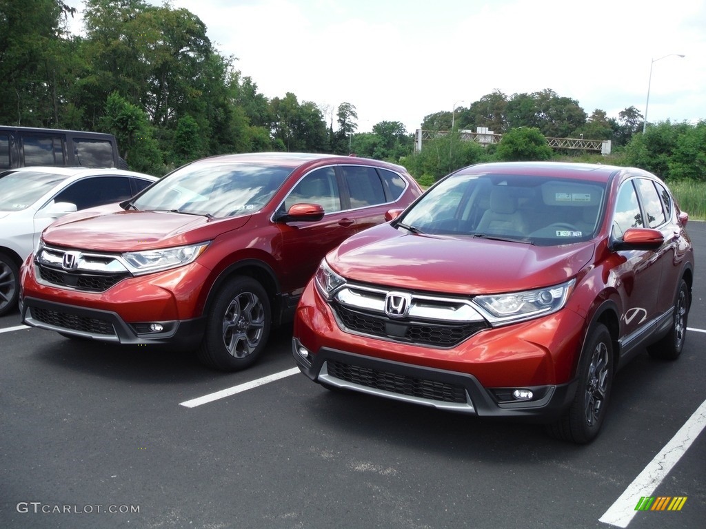 2019 CR-V EX-L AWD - Molten Lava Pearl / Ivory photo #11