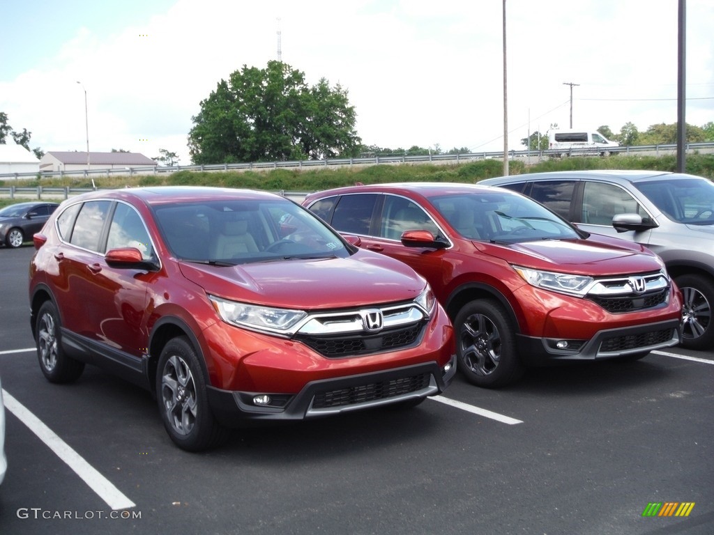 2019 CR-V EX-L AWD - Molten Lava Pearl / Ivory photo #12