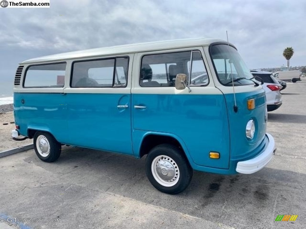 White/Blue 1978 Volkswagen Bus T2 Transporter Exterior Photo #144590665