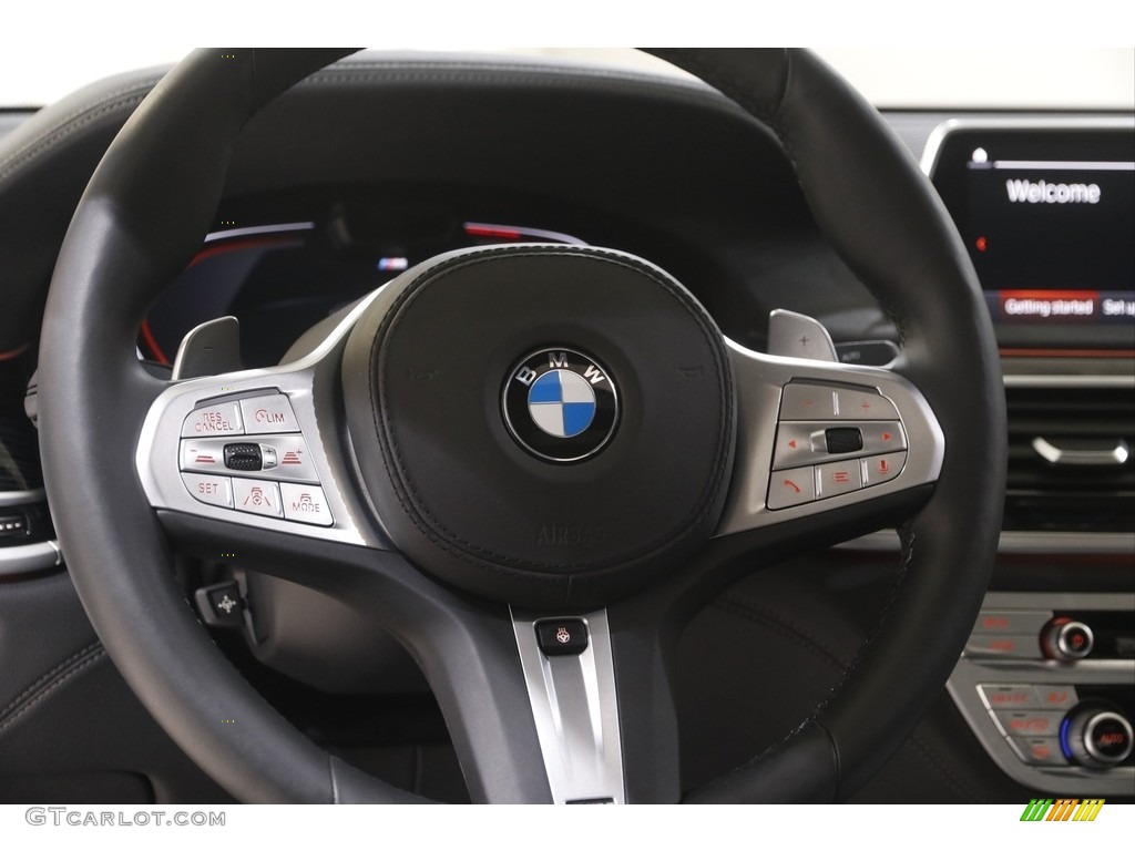 2020 BMW 7 Series 750i xDrive Sedan Black Steering Wheel Photo #144593017