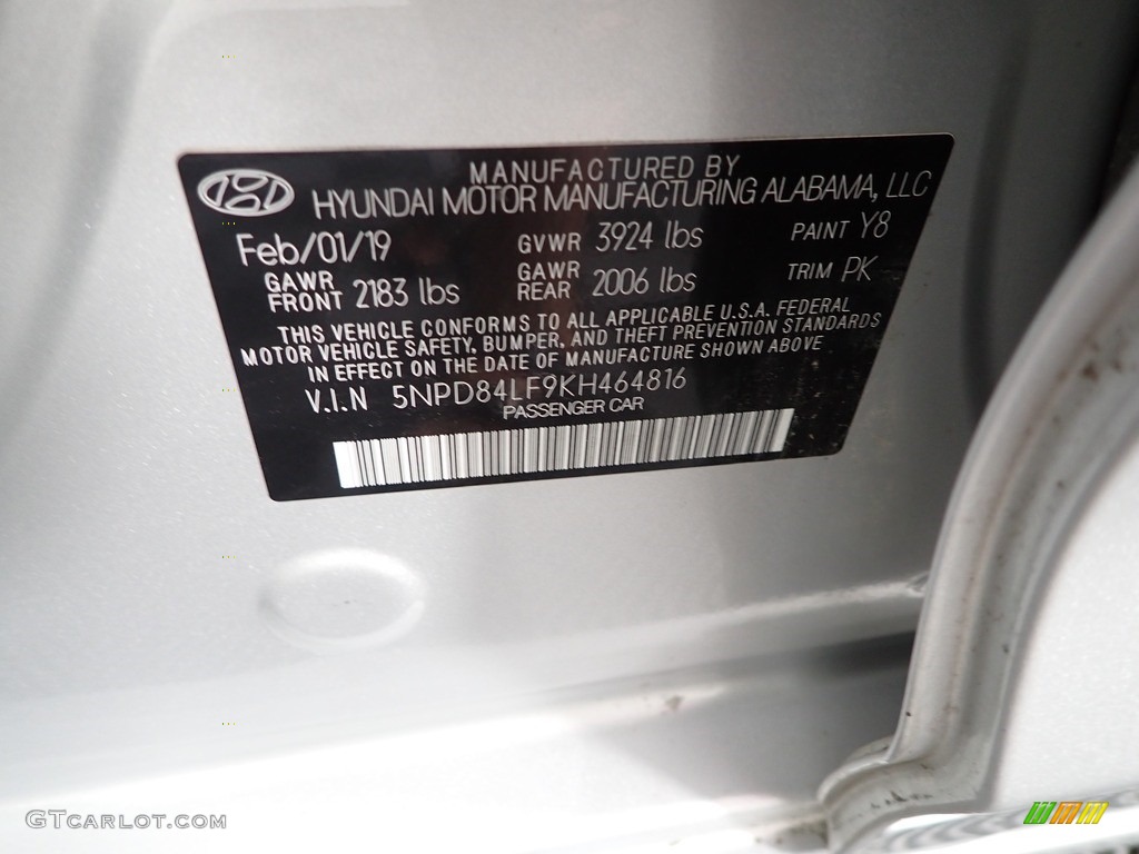 2019 Elantra SEL - Symphony Silver / Gray photo #31