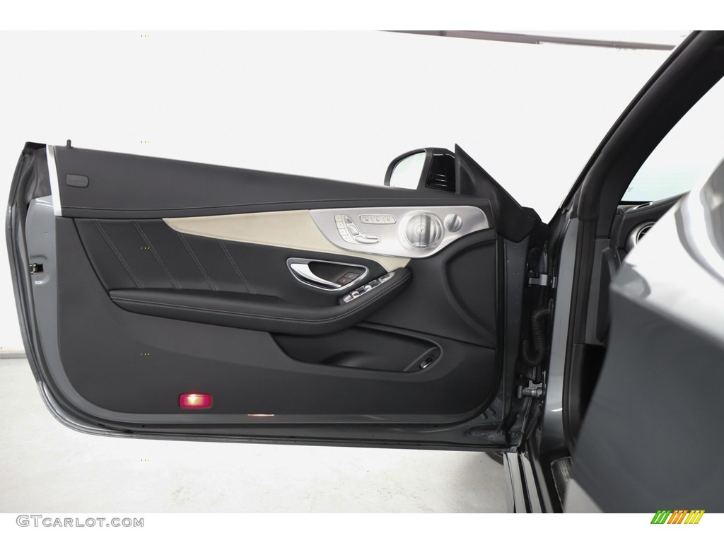 2019 Mercedes-Benz C AMG 63 S Cabriolet Black/Grey Accent Door Panel Photo #144594172