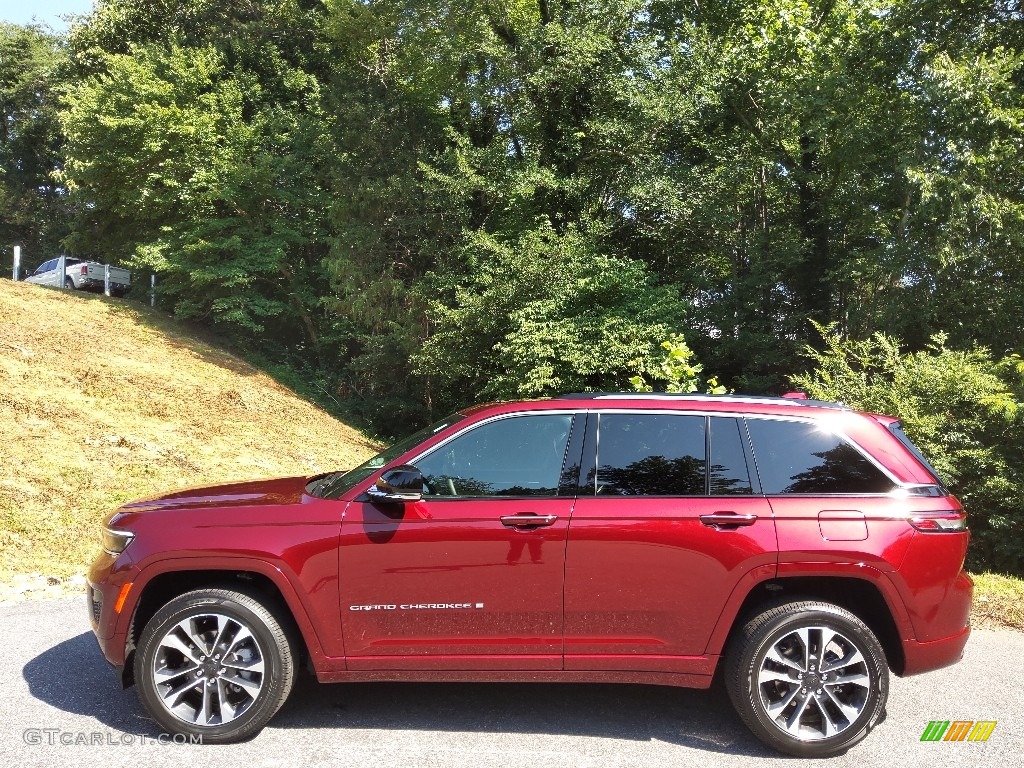 Velvet Red Pearl 2022 Jeep Grand Cherokee Overland 4x4 Exterior Photo #144596914