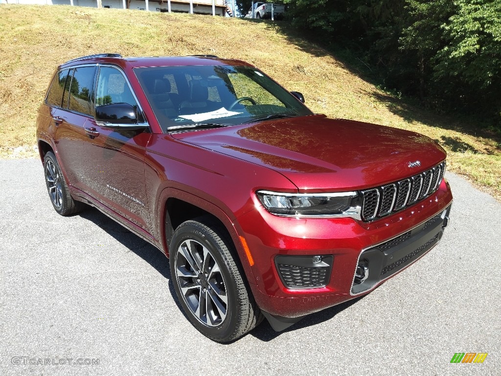 Velvet Red Pearl 2022 Jeep Grand Cherokee Overland 4x4 Exterior Photo #144596996