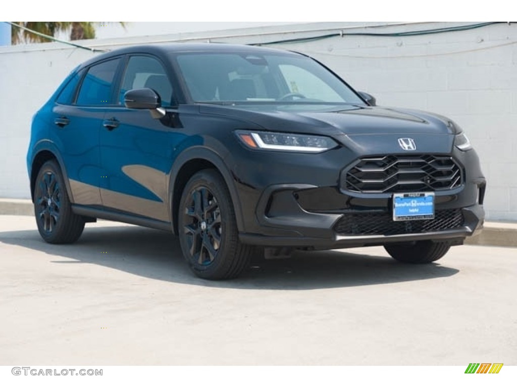 Crystal Black Pearl 2023 Honda HR-V Sport AWD Exterior Photo #144597371