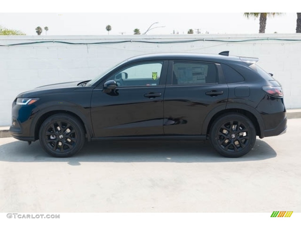 Crystal Black Pearl 2023 Honda HR-V Sport AWD Exterior Photo #144597442