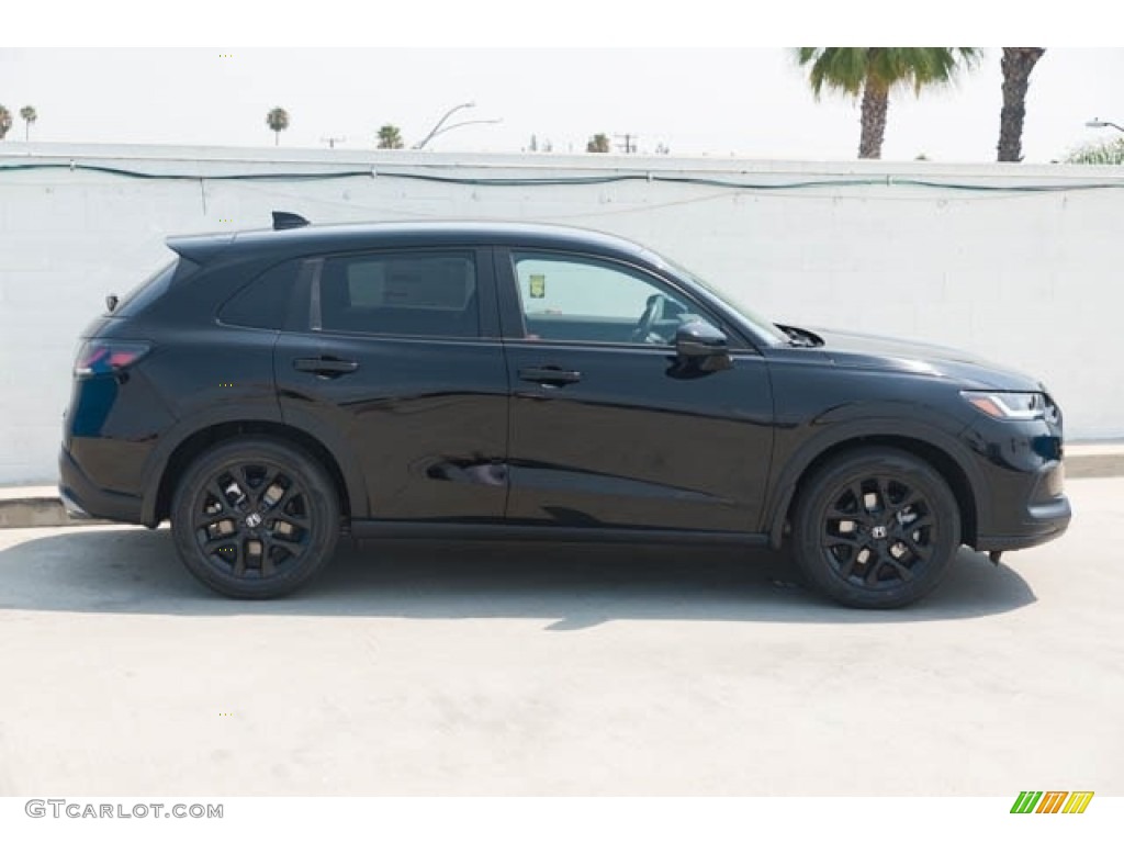 Crystal Black Pearl 2023 Honda HR-V Sport AWD Exterior Photo #144597488