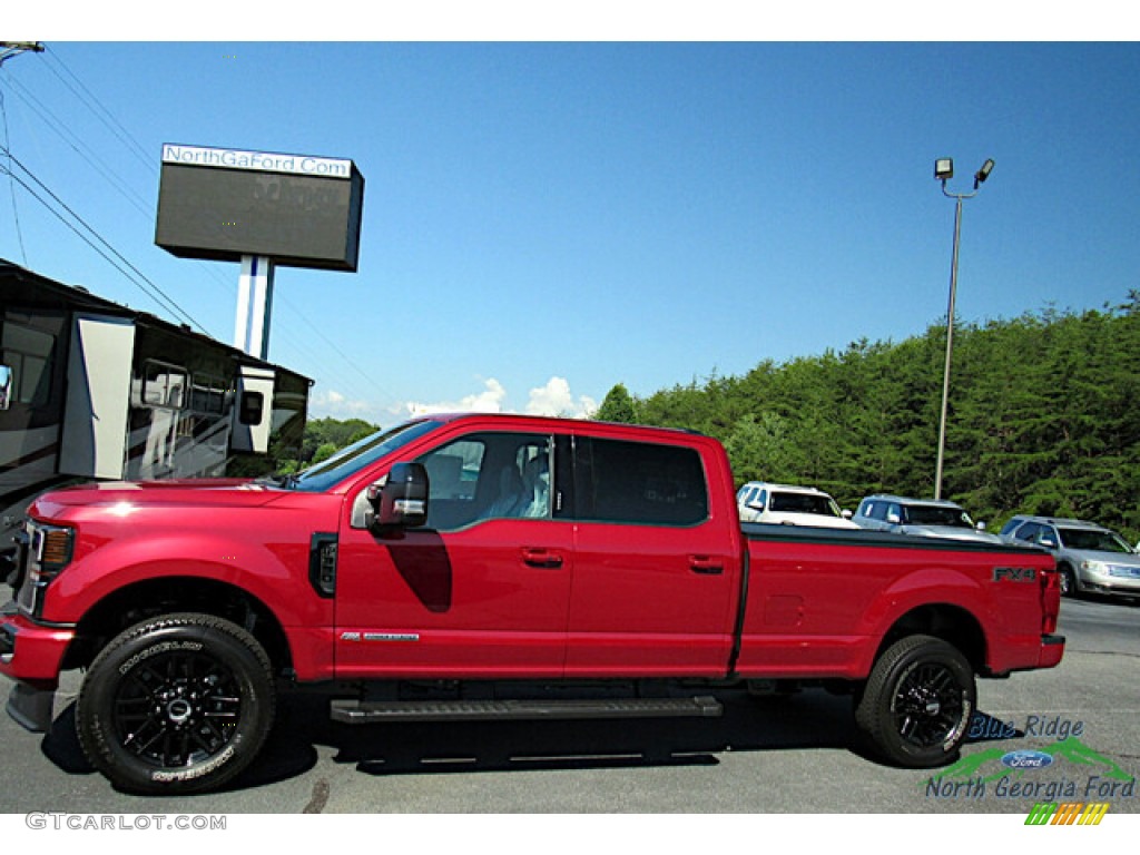 2022 F350 Super Duty Lariat Crew Cab 4x4 - Rapid Red / Black Onyx photo #2