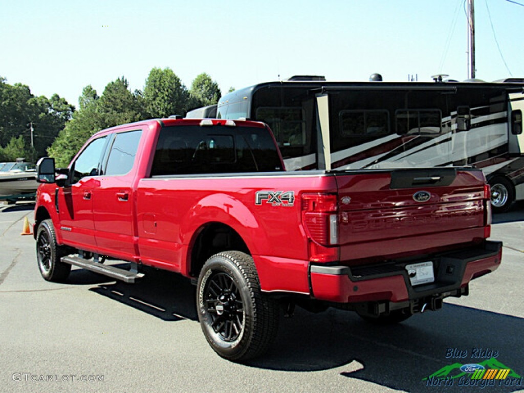 2022 F350 Super Duty Lariat Crew Cab 4x4 - Rapid Red / Black Onyx photo #3