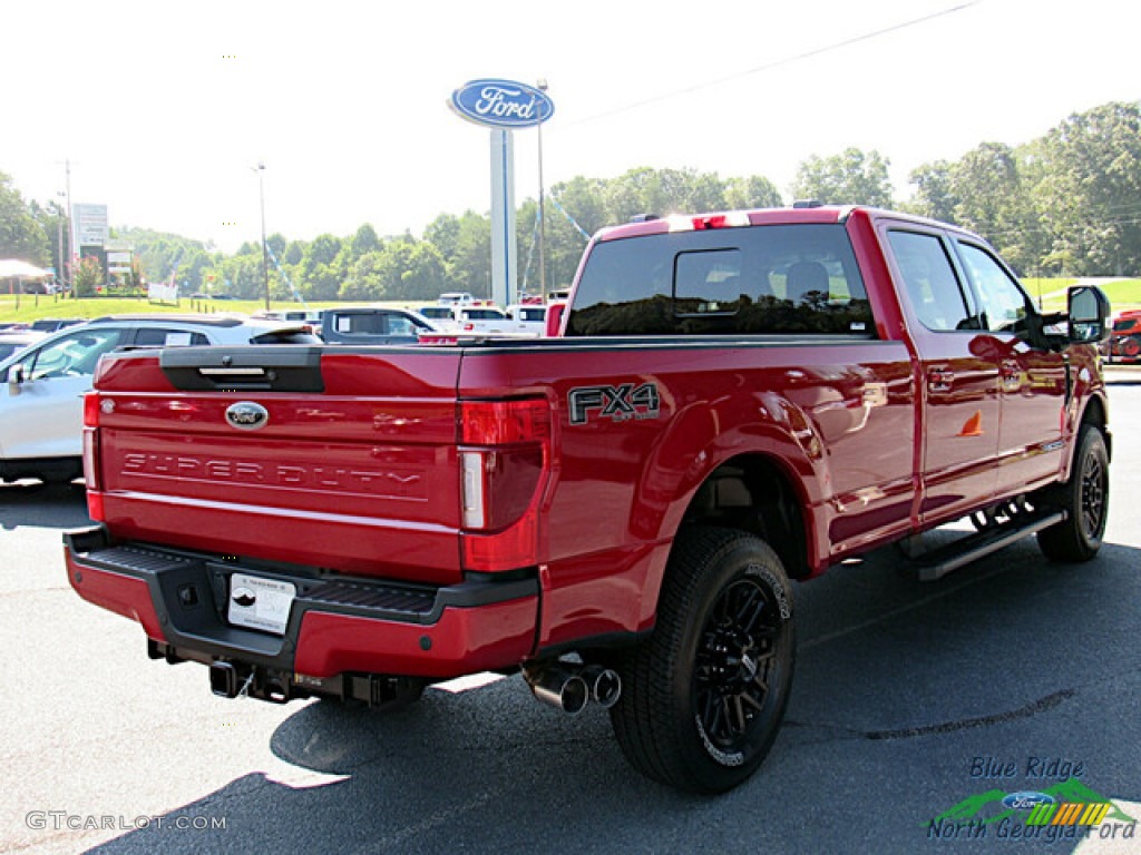 2022 F350 Super Duty Lariat Crew Cab 4x4 - Rapid Red / Black Onyx photo #5