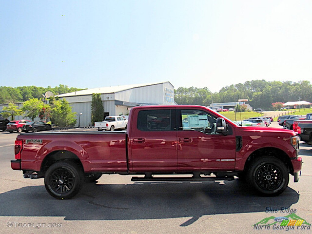 2022 F350 Super Duty Lariat Crew Cab 4x4 - Rapid Red / Black Onyx photo #6