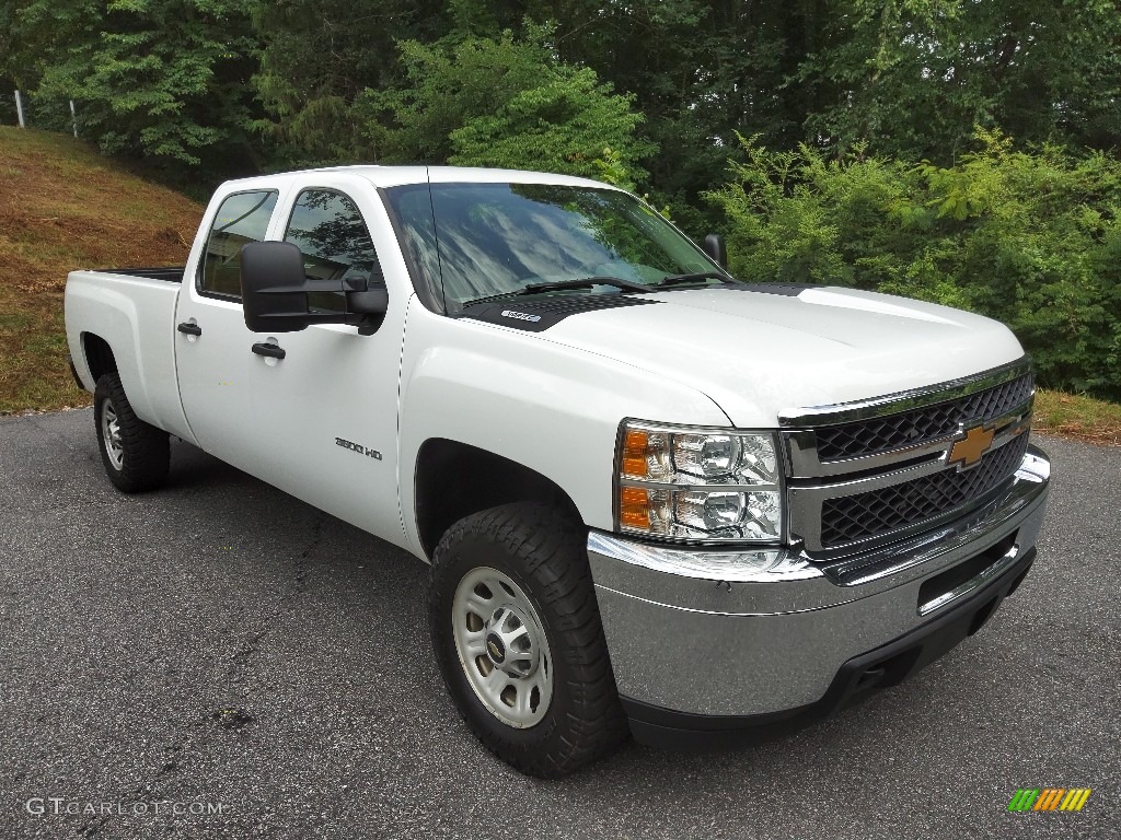 Summit White 2014 Chevrolet Silverado 3500HD WT Crew Cab 4x4 Exterior Photo #144602680