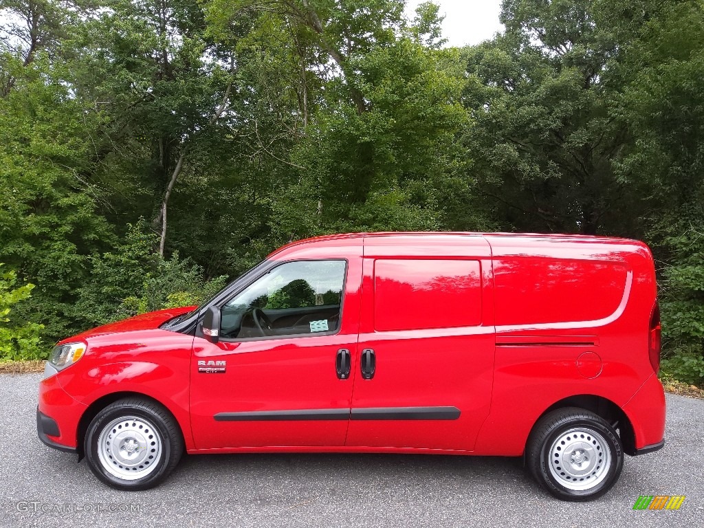 Bright Red 2022 Ram ProMaster City Tradesman Cargo Van Exterior Photo #144603247