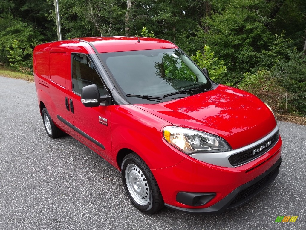 Bright Red 2022 Ram ProMaster City Tradesman Cargo Van Exterior Photo #144603319