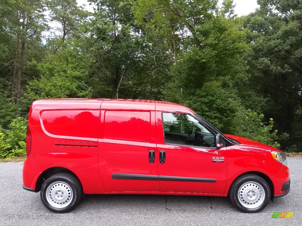 Bright Red 2022 Ram ProMaster City Tradesman Cargo Van Exterior Photo #144603337