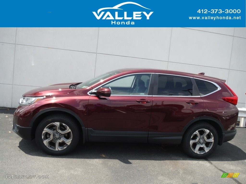 2019 CR-V EX AWD - Basque Red Pearl II / Gray photo #2