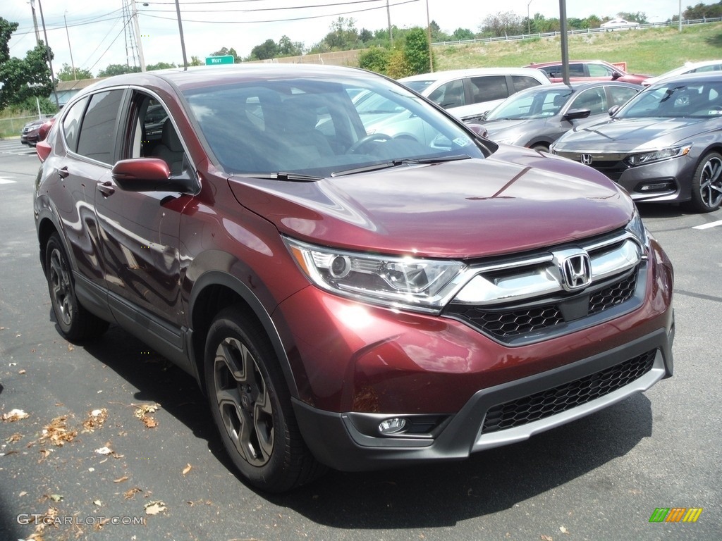 2019 CR-V EX AWD - Basque Red Pearl II / Gray photo #6
