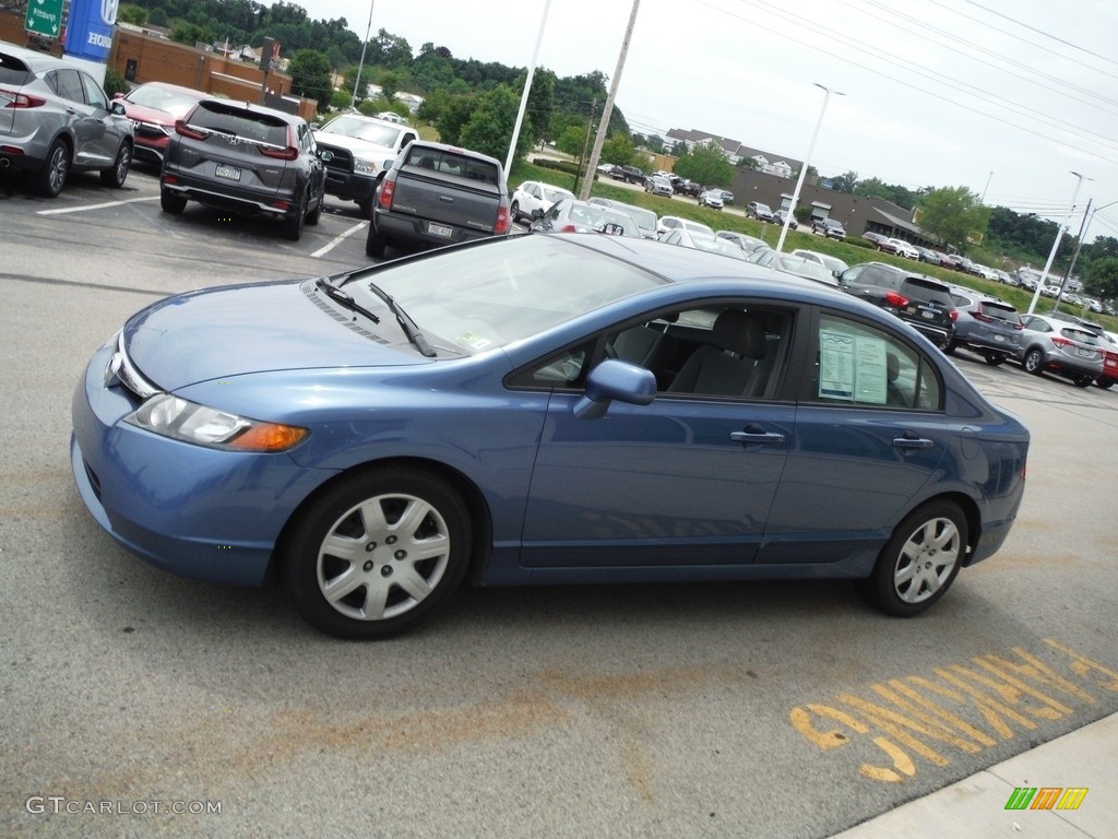 2008 Civic LX Sedan - Atomic Blue Metallic / Gray photo #6