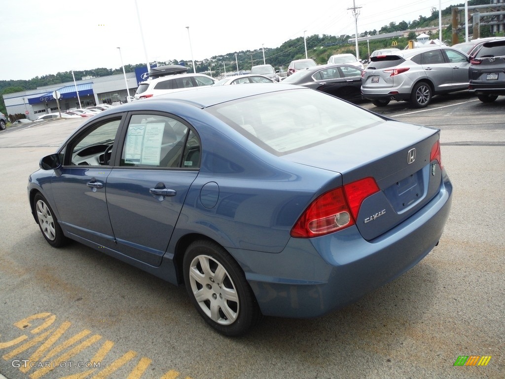 2008 Civic LX Sedan - Atomic Blue Metallic / Gray photo #8