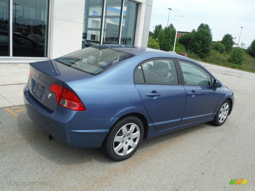 2008 Civic LX Sedan - Atomic Blue Metallic / Gray photo #9