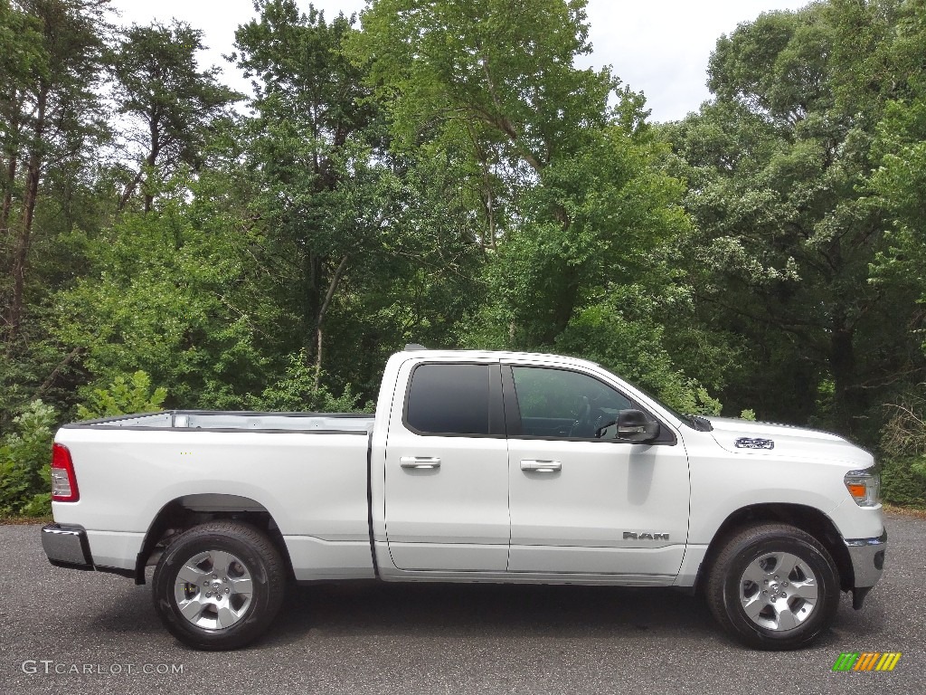 Bright White 2022 Ram 1500 Big Horn Quad Cab 4x4 Exterior Photo #144606723